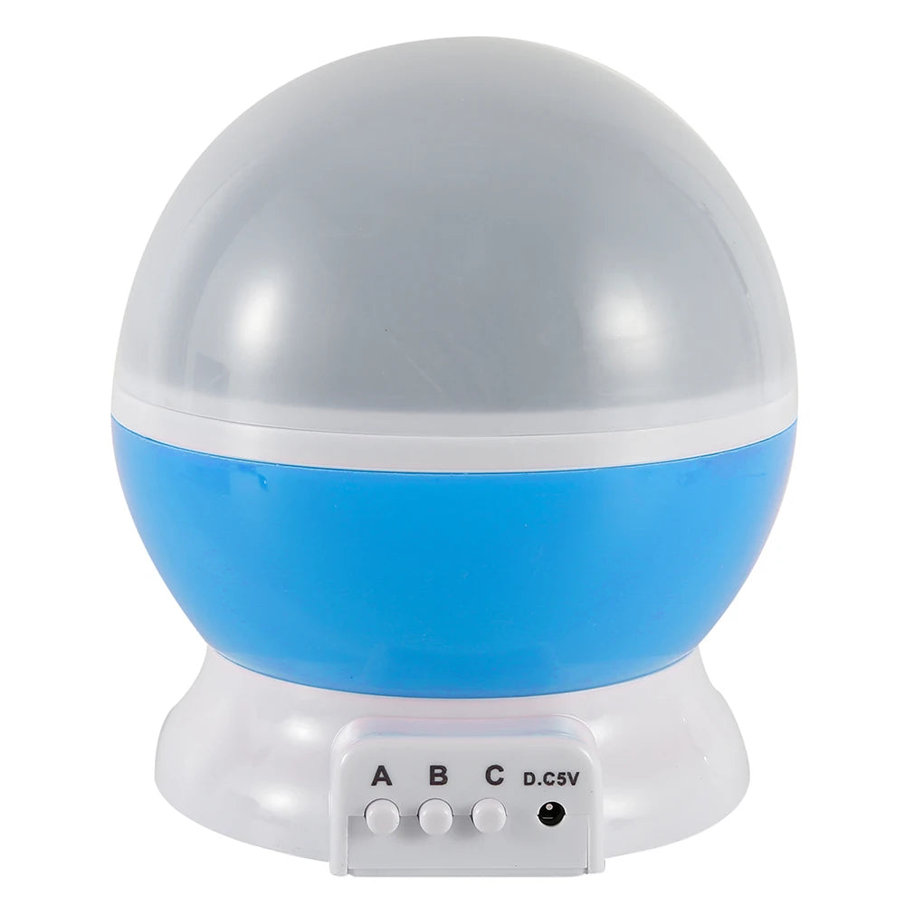 מקרן כוכבים וירח מסתובב - יוצר אווירה קסומה ומרגיעה בחדר הילדים