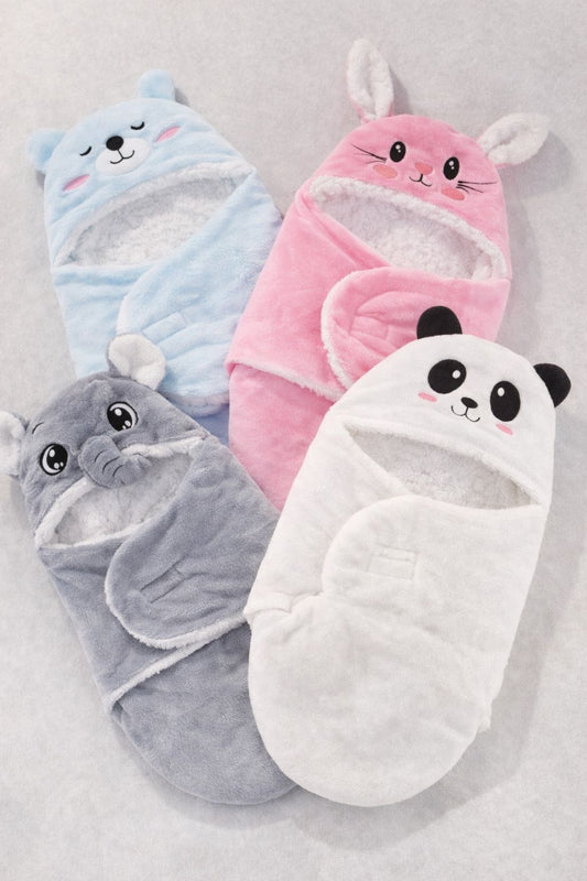 SnuggleWrap™ – מגבת עיטוף בעיצוב חיות לתינוק